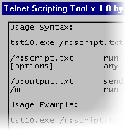 telnet scripting tool v.1.0 by albert yale telnet scripting tool v.1.0 by albert yale